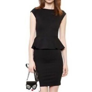 ALICE + OLIVIA black peplum dress